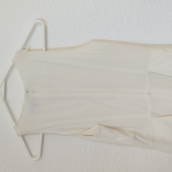 Theory Fefe Fitted Peplum Dress White Sz 0 work business professional classic - Picture 4 of 10
